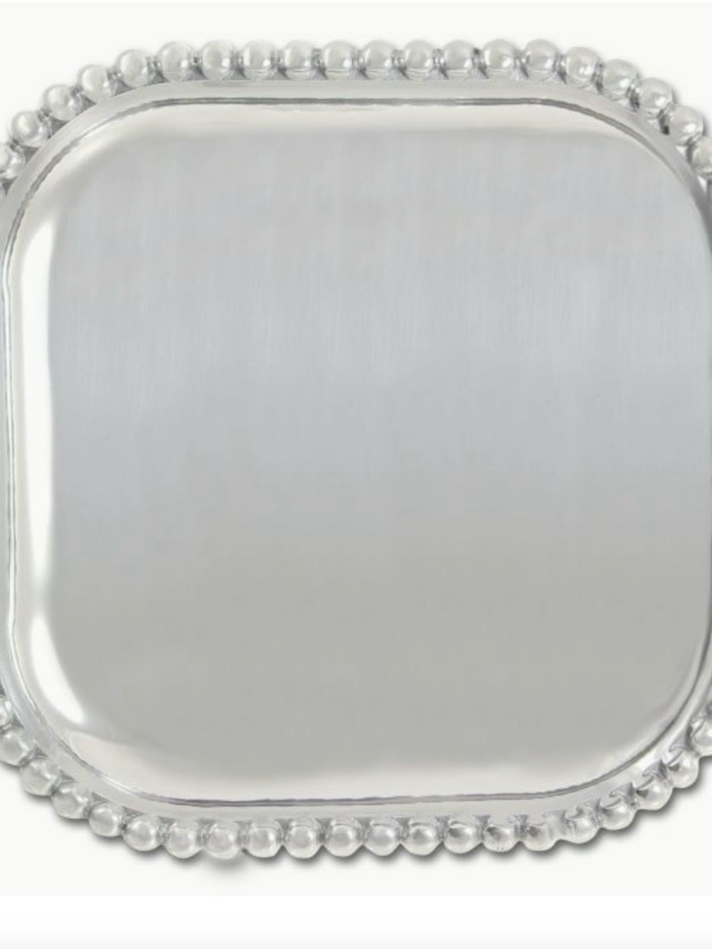 Mariposa NWT String of Pearls Square silver Platter - Picture 2 of 7